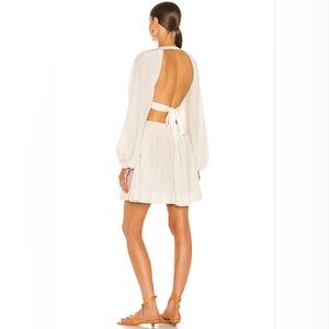 Lightweight spring backless cutout Long Sleeve Dress